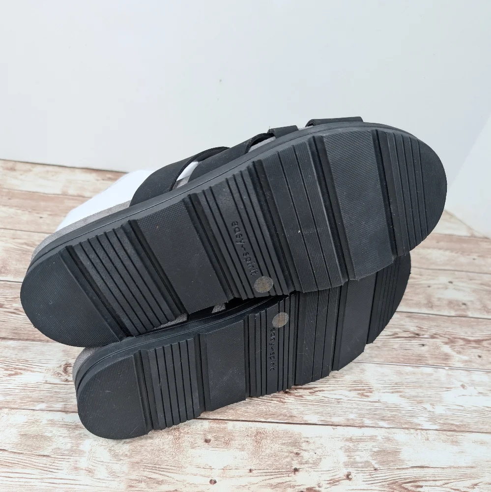 Easy Spirit Sestar Slide On Sandals Black Gray Women's Size 8.5 Arch Support - Picture 9 of 11